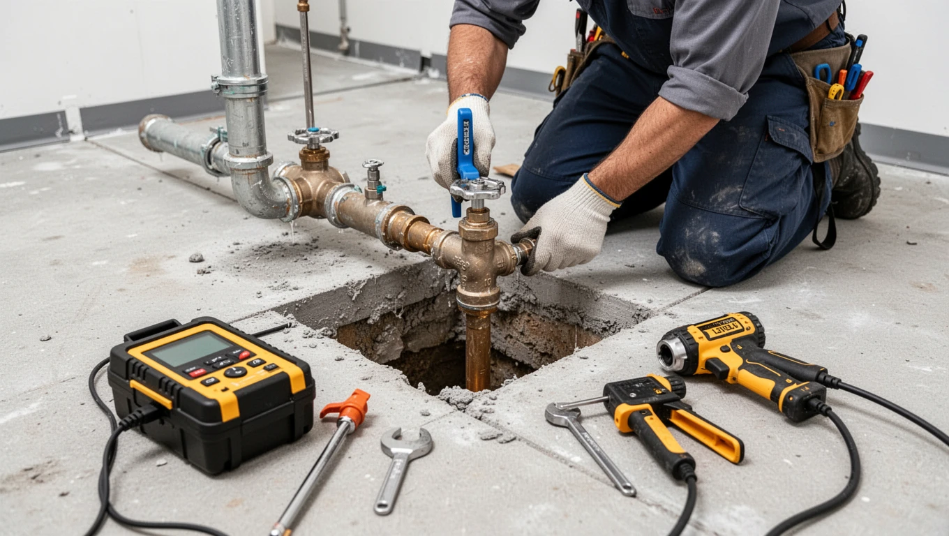 Slab Leak Detection